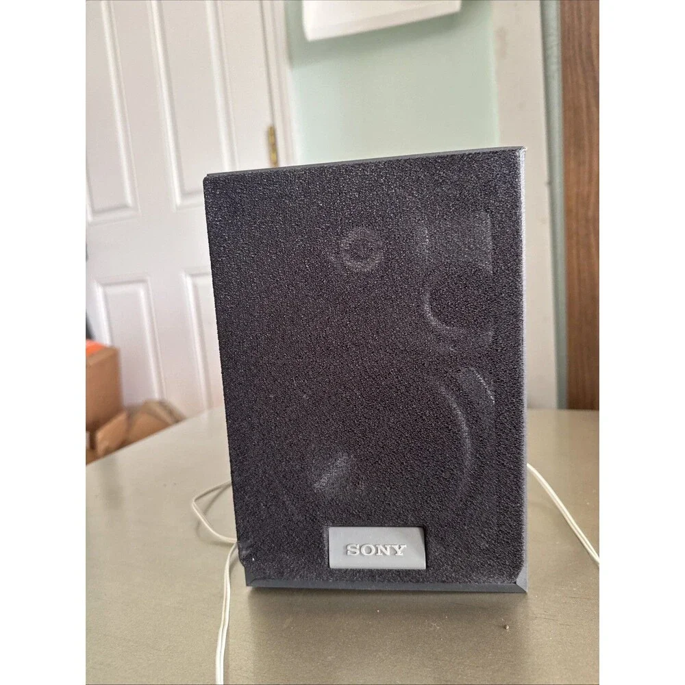 Single Sony SS-MB100H Bookshelf Speaker - 100W 8 Ohm - Untested Cords Intact